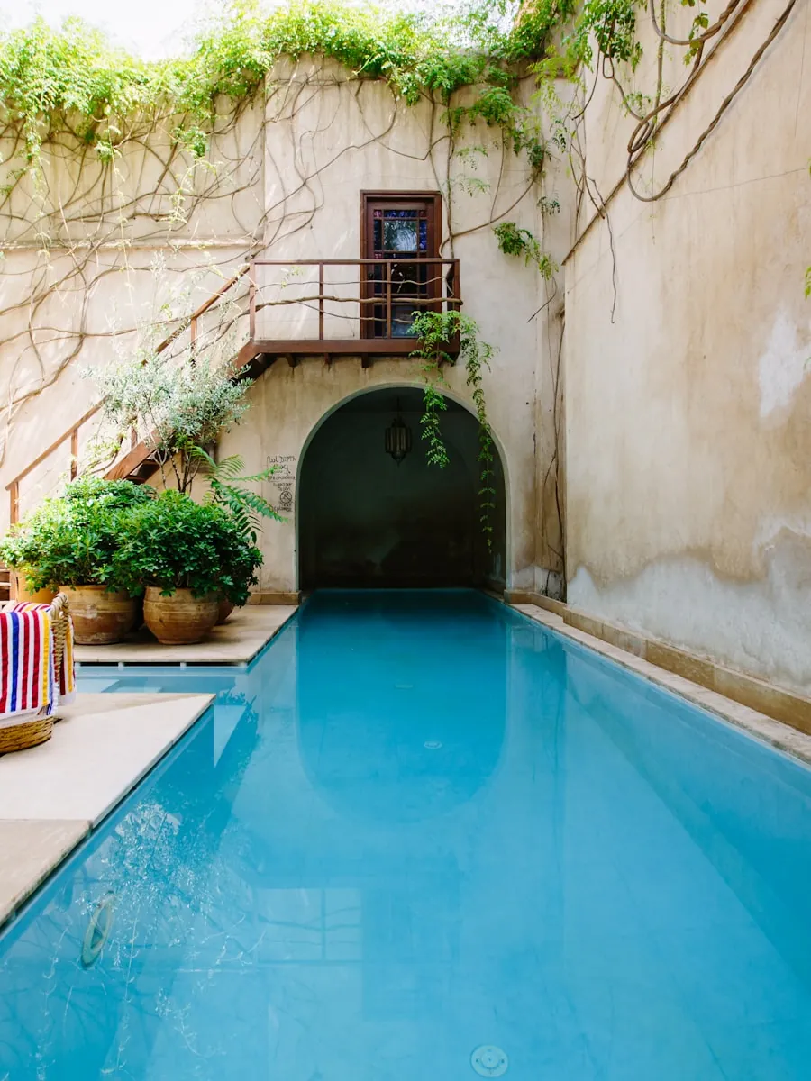 Piscina de uma villa de luxo